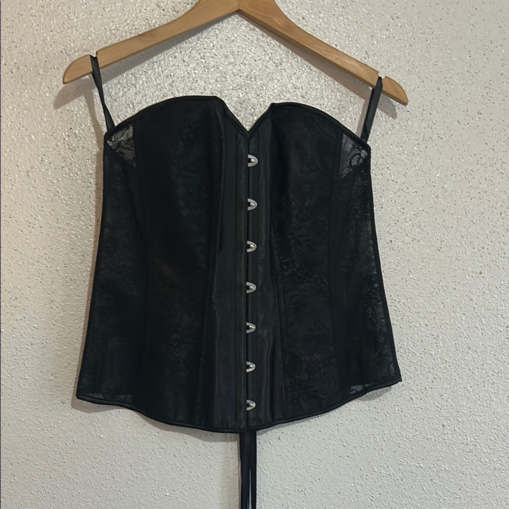 Black Lace Corset Top